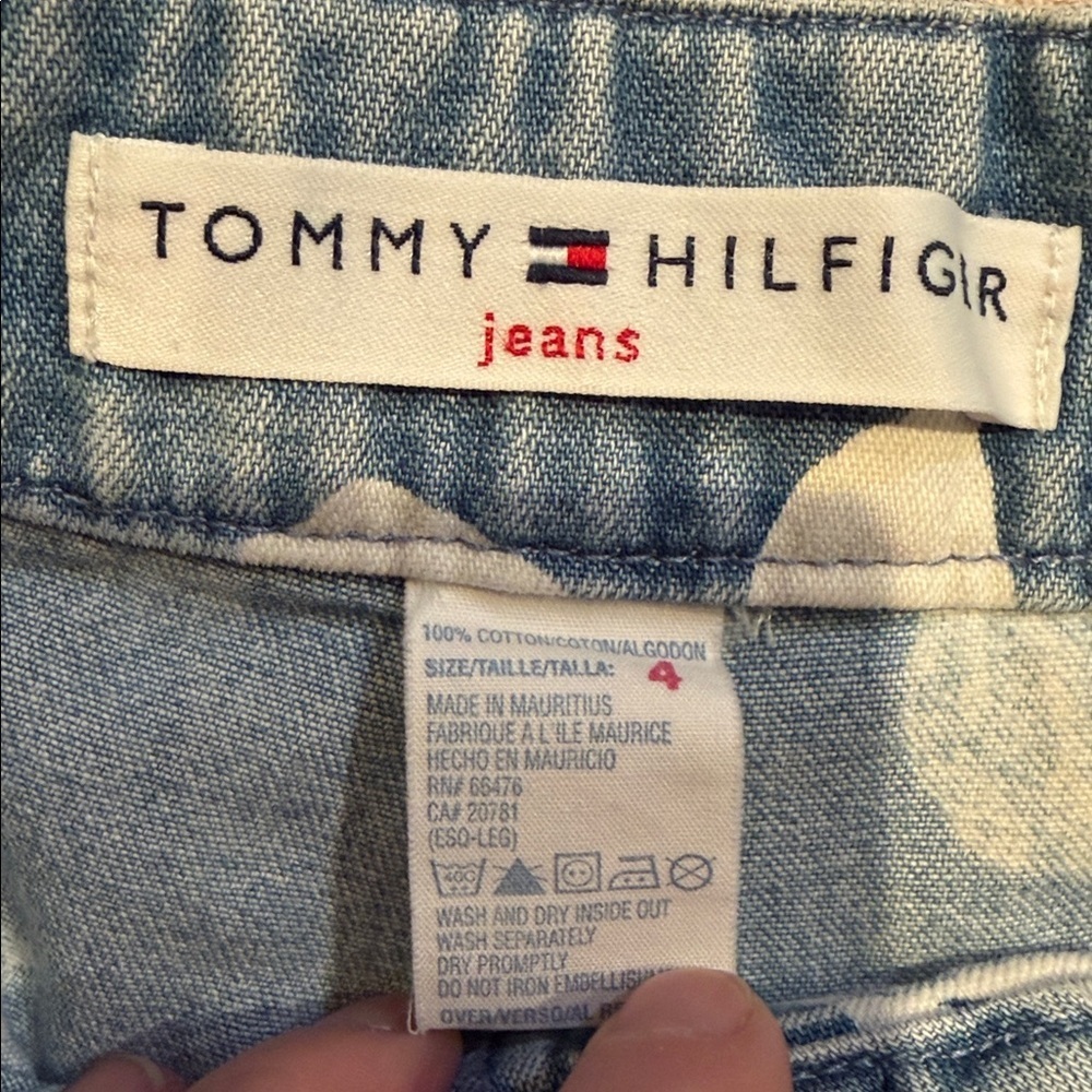 Tommy Hilfiger Blue Floral Jean Shorts vintage - Picture 5 of 6